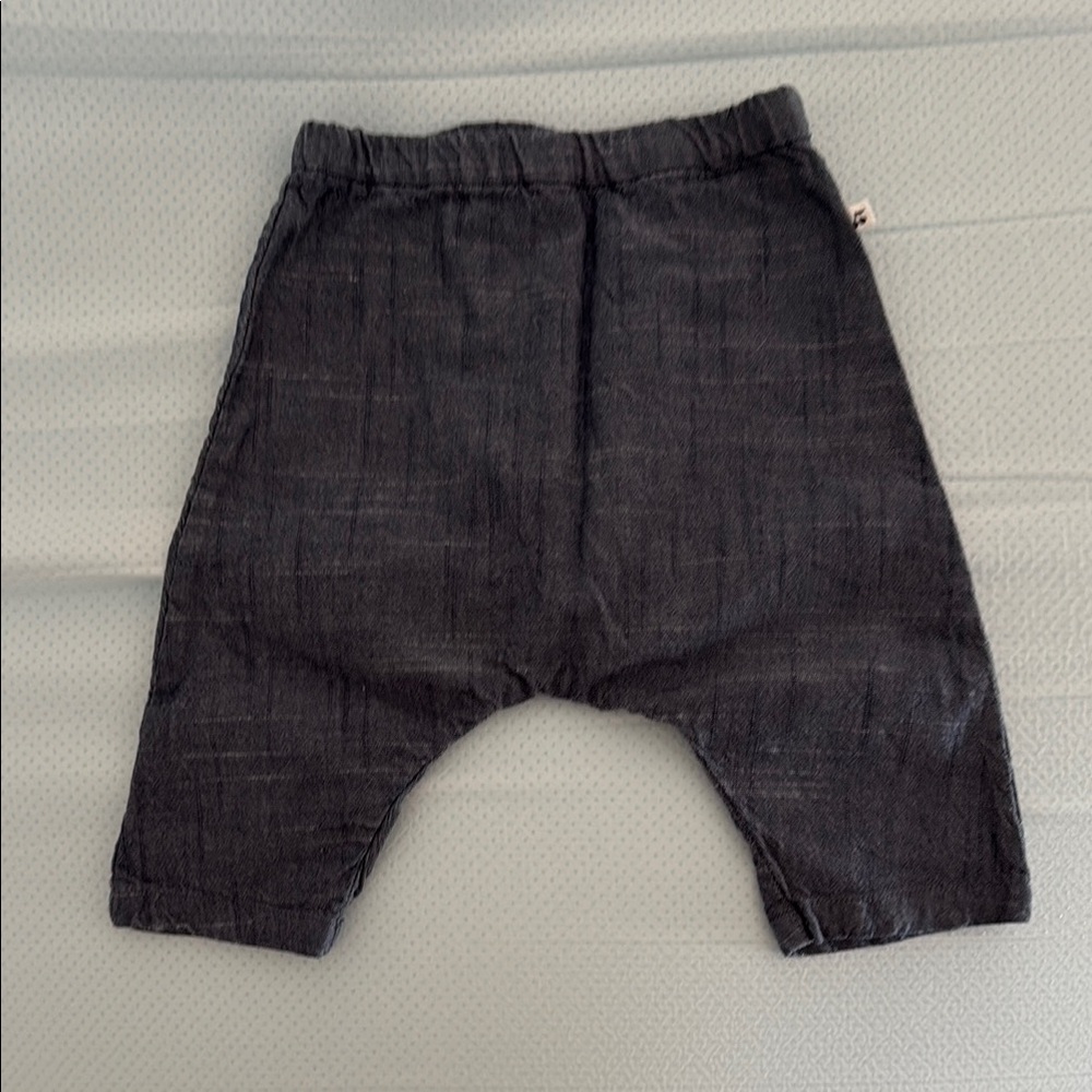 Bonpoint Baby Garden Cotton Chambray Pants In Blue size 1M, NWOT
